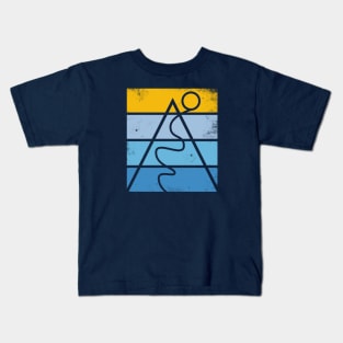 Mountain Sunset Vinatge Kids T-Shirt